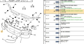 Protecteur sur pare-chocs arriere gauche