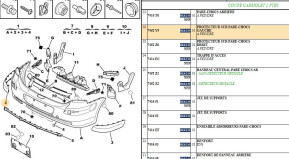 Protecteur sur pare-chocs arriere gauche