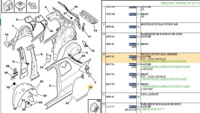 Protecteur d'aile arriere gauche