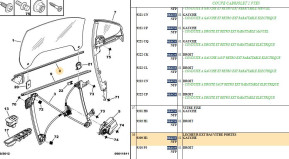 Exterior lower door window lever