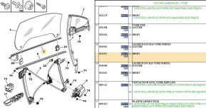 Exterior lower door window lever