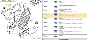 Protecteur de porte arriere droite