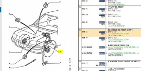 Front brake hose length 325 mm