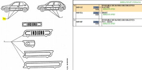 Left decorative strip set