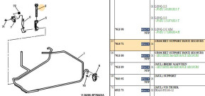 Spare wheel support hook