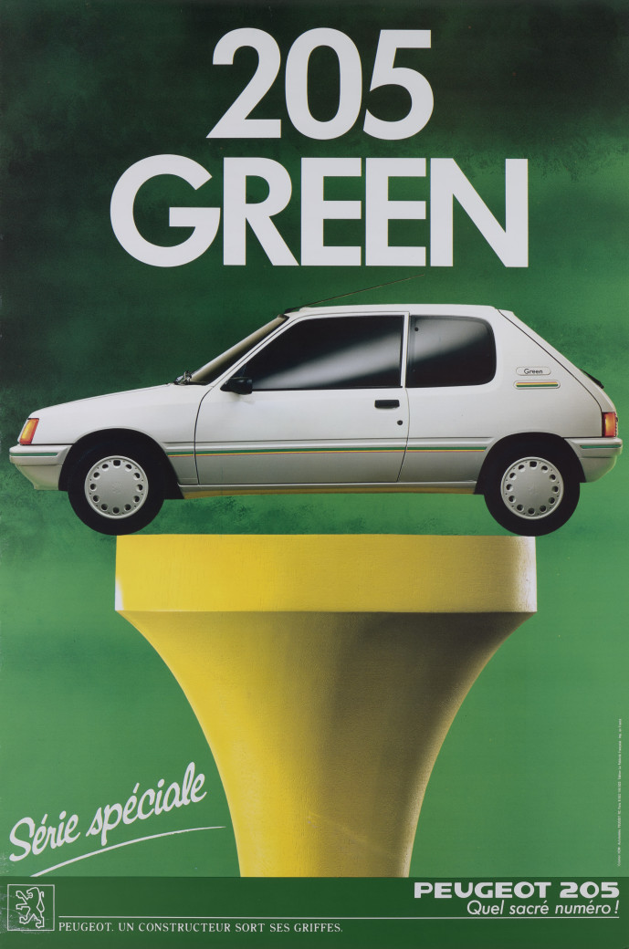 Affiche 205 green 1989