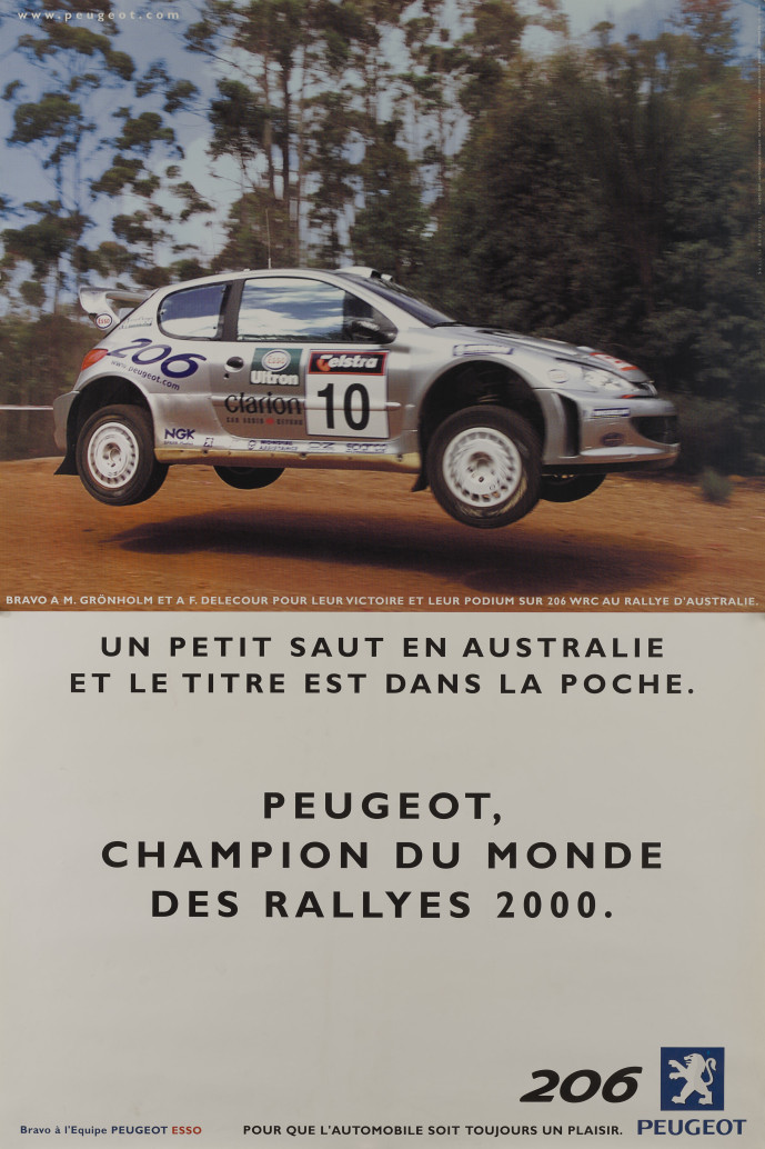 Affiche 206wrc champion du...