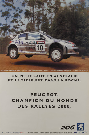 Affiche 206wrc champion du monde rallye