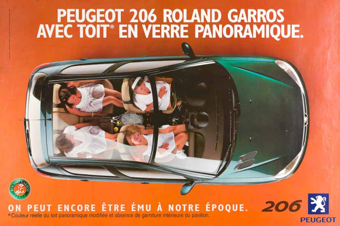 Affiche 206 roland garros...