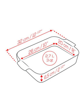 Plat rectangle 32cm vert foret