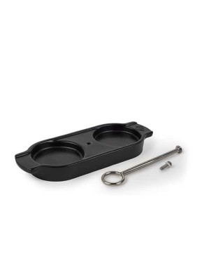 Linea ceramic tray for 2 mills black