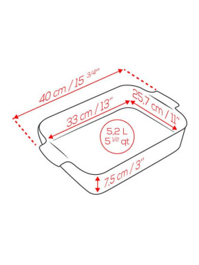 Plat rectangle 40cm vert foret