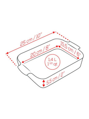 plat rectangle 25cm vert foret