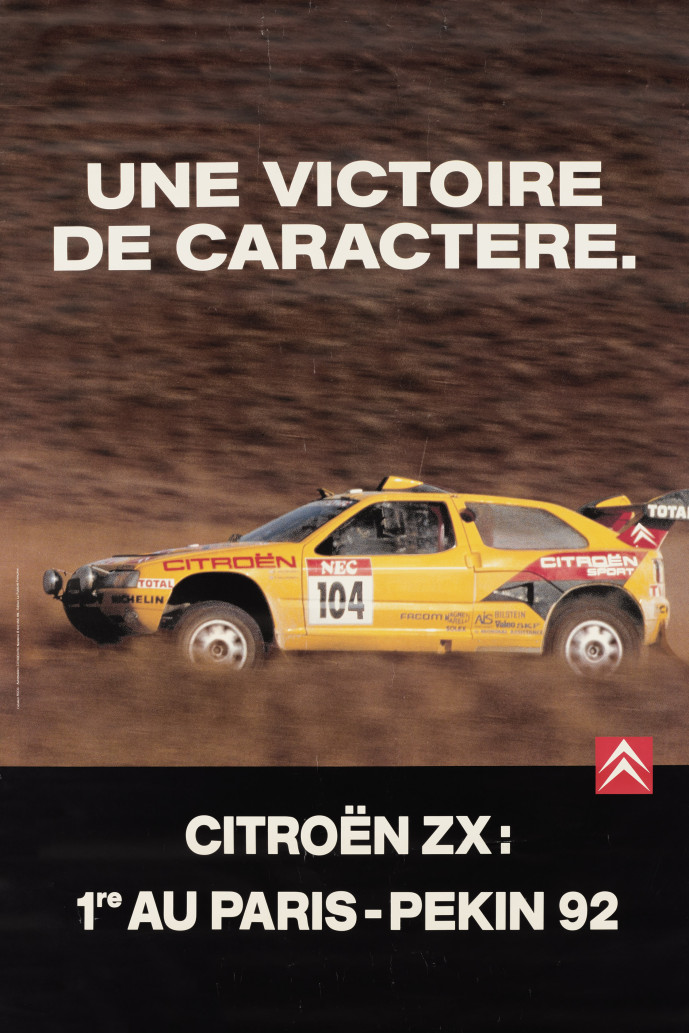 Affiche zx paris-pekin 1992...