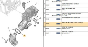 Engine water thermostat gasket