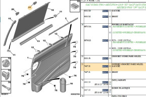 Left sun visor hook support