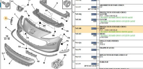 Protecteur sur pare-chocs avant droit