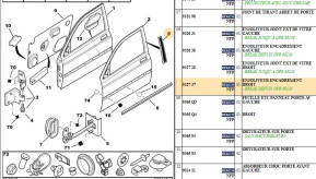 Front right frame trim