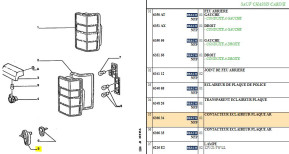 Rear plate light switch