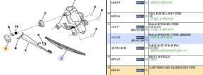 Rear window wiper bearing axle cap