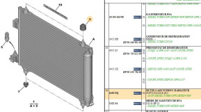 Butee caoutchouc radiateur