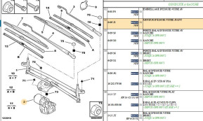 Moteur d'essuie-vitre avant