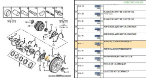 Crankshaft bearing gasket