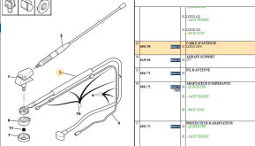 Antenna cable length 2850 mm