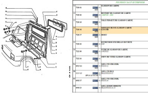 Left cabin partition fixing post