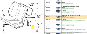 Avg seat tilt control shaft