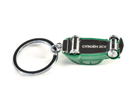 Key ring 2cv 3d green