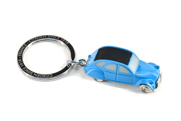 Key ring 2cv 3d blue