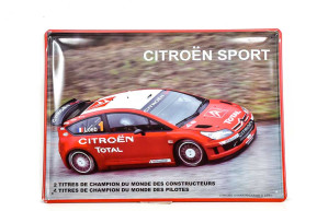 Metal plate c4 wrc sebastien loeb 40x30