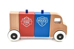 Magnetic wooden truck citrÖen pomp poli