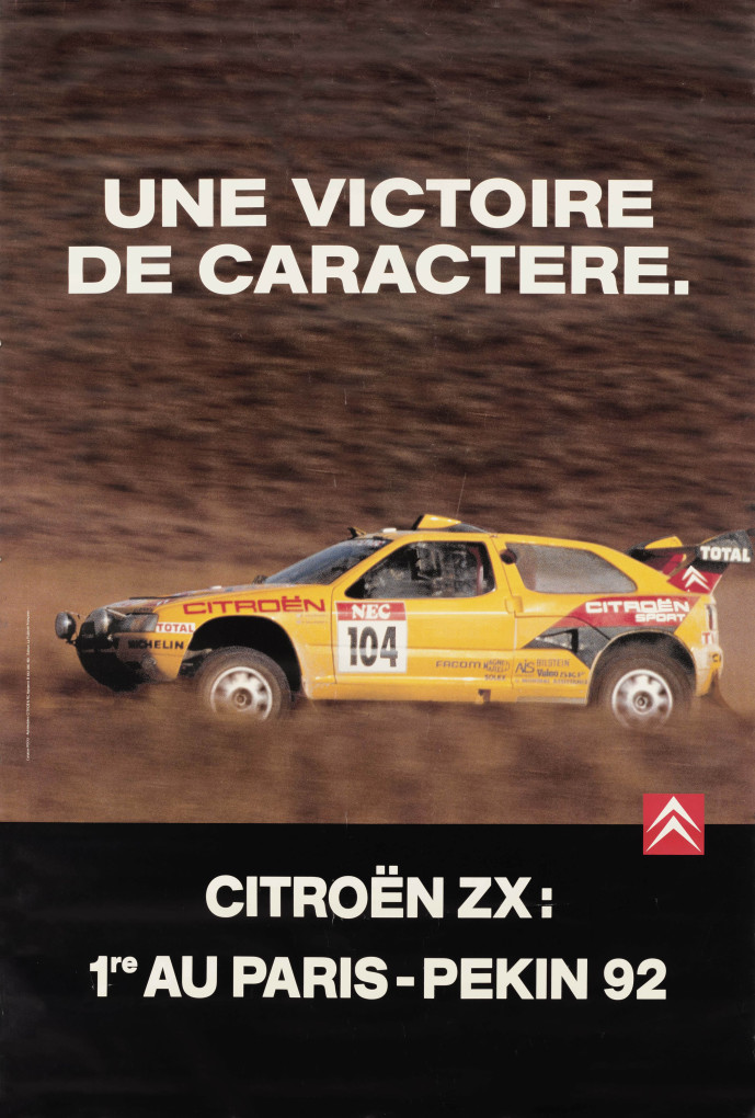 Affiche zx paris-pekin 1992...