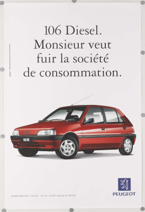 Affiche 106 diesel rouge 1993