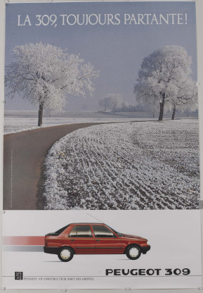 Affiche 309 toujours partante neige 1991