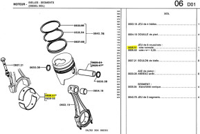 Set of 8 half connecting rod bearings