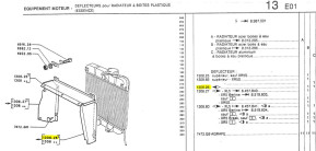 Left deflector for radiator