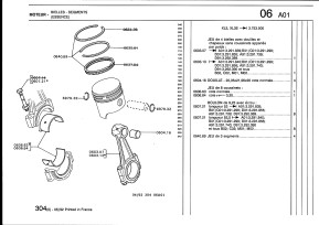 Set of 4 connecting rods