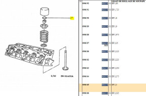 Grain reglage de soupape epaisseur 2,3mm