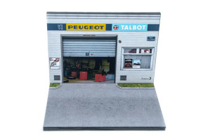 Diorama 1/43 peugeot talbot garage