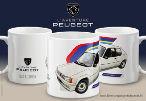 Mug 205 rallye avec logo pts