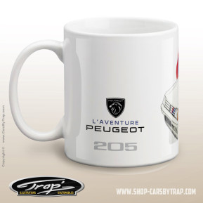 Mug 205 rallye avec logo pts