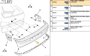 Pare-chocs arriere a peindre