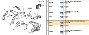 Doublure de pied d'entree arriere gauche