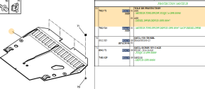 Tole de protection moteur assemble