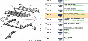 Rear floor crossover