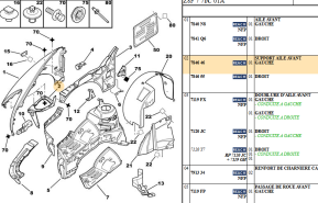 Support aile avant gauche
