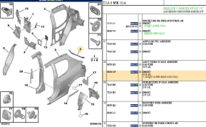 Sup ar right rear wing gutter